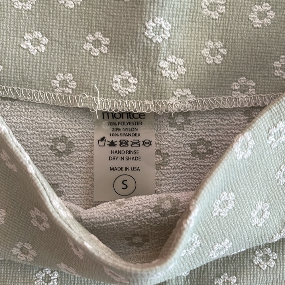 NWOT Montce Jade Print Light Sage Floral Pencil Skirt - S - Picture 3 of 7